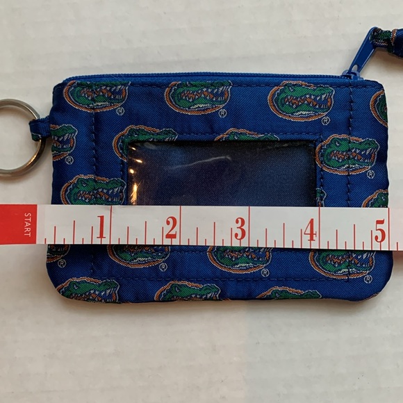 NWOT Florida Gators UF Keychain ID Wallet Zippered Coin Purse NCAA Football - Picture 4 of 5